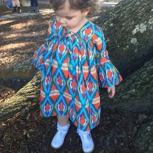 Sage and Lilly little girl’s vibrant Fall dress‎